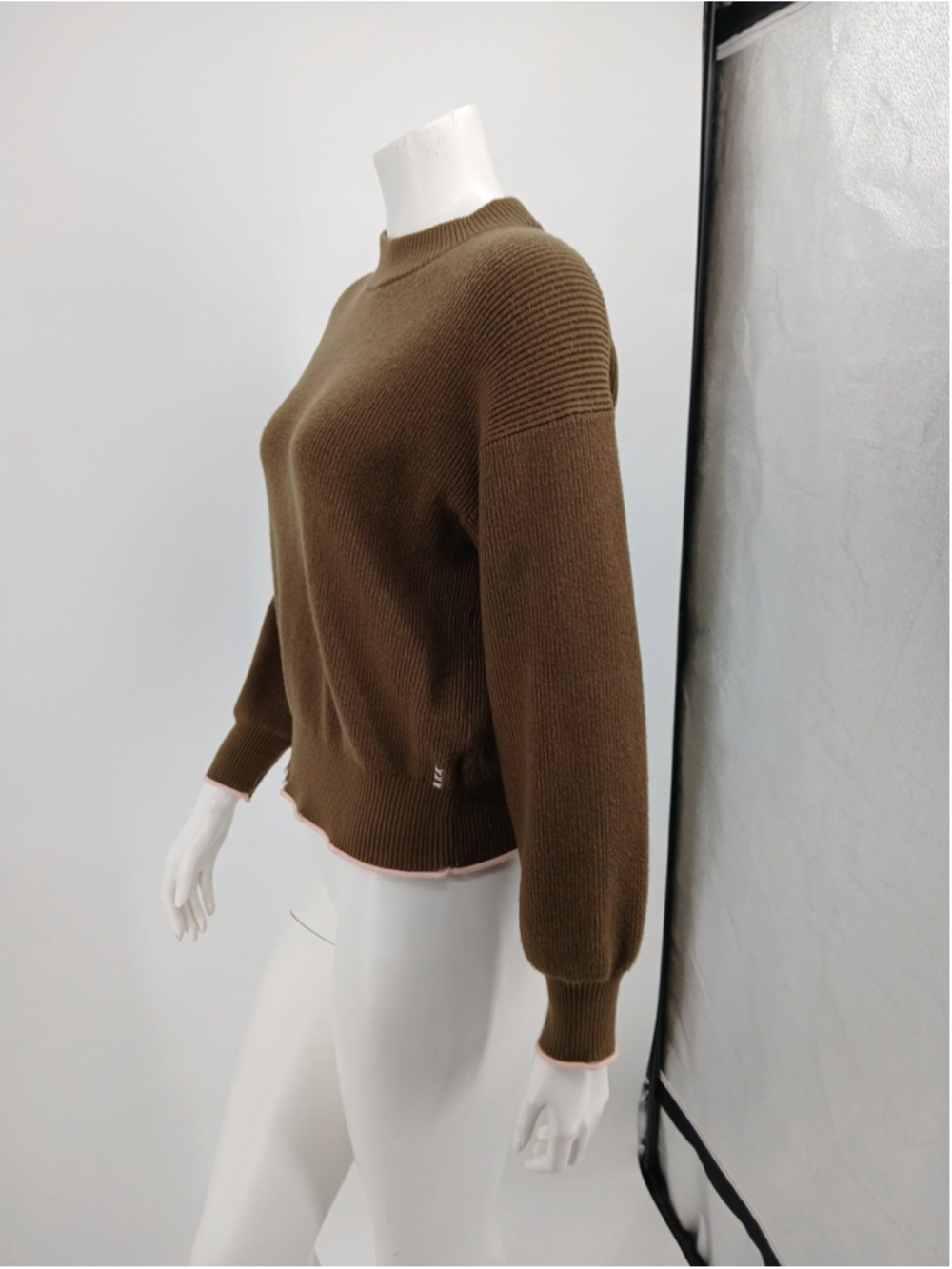 Scotch & Soda Amsterdam Womens Olive Green Ribbed Sweater Size M - Picture 8 of 11